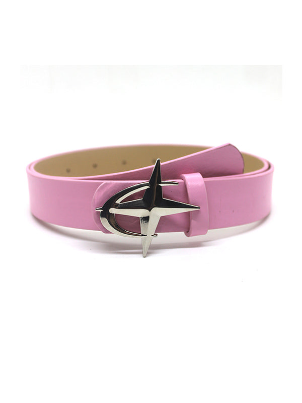 Multicolored Y2k street star moon belt with buckle