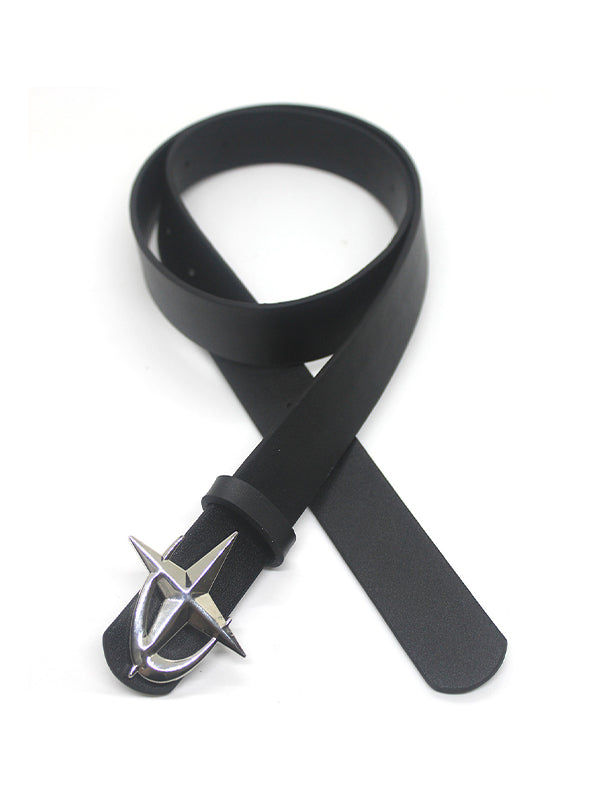 Multicolored Y2k street star moon belt with buckle