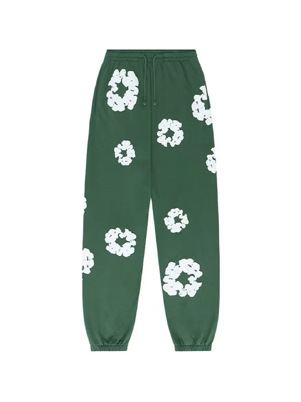 Multicolored 2000s floral print sweatpants