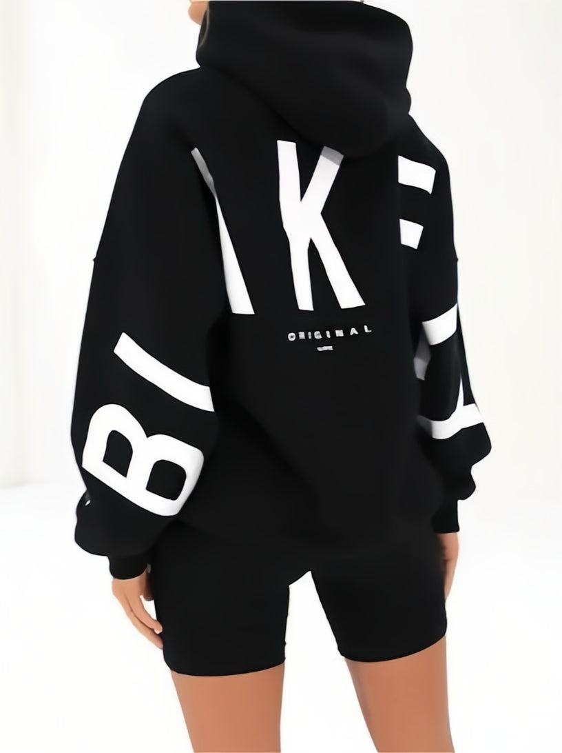 Hip hop oversize hoodie with letter print