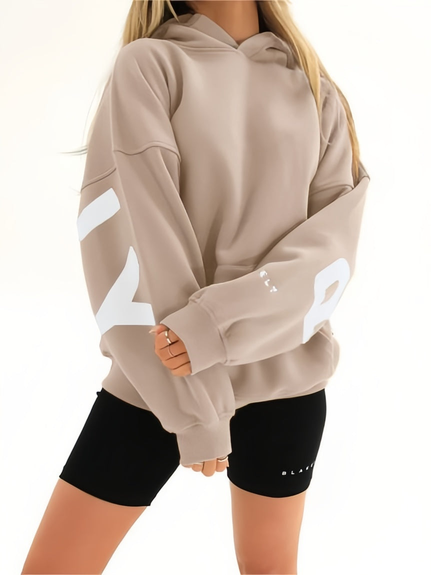Hip hop oversize hoodie with letter print