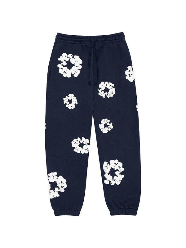 Multicolored 2000s floral print sweatpants