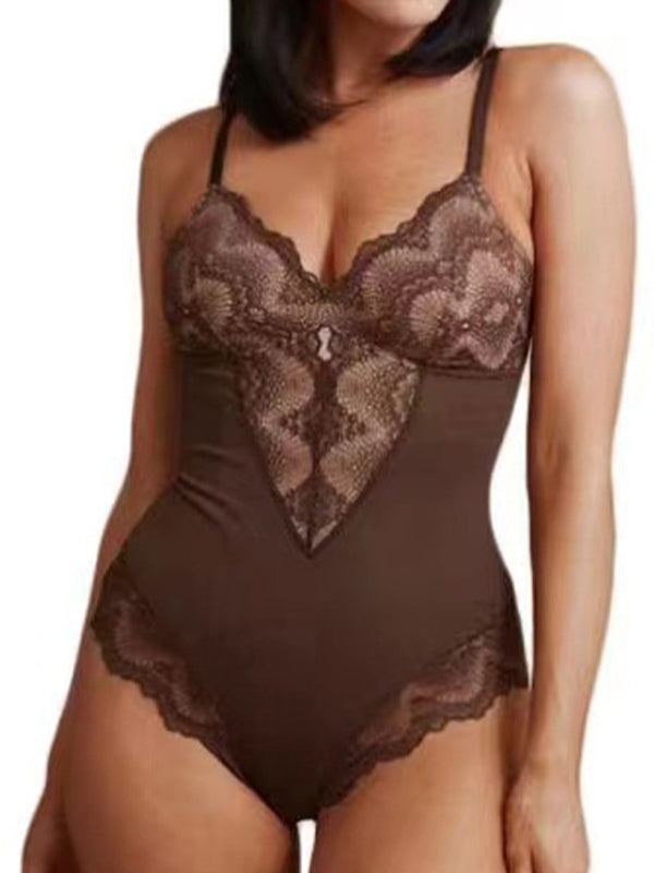 Solid Color Sexy V-Neck Shaping Body