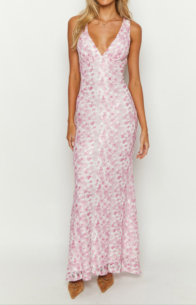 Bianca Rosa lace maxi dress