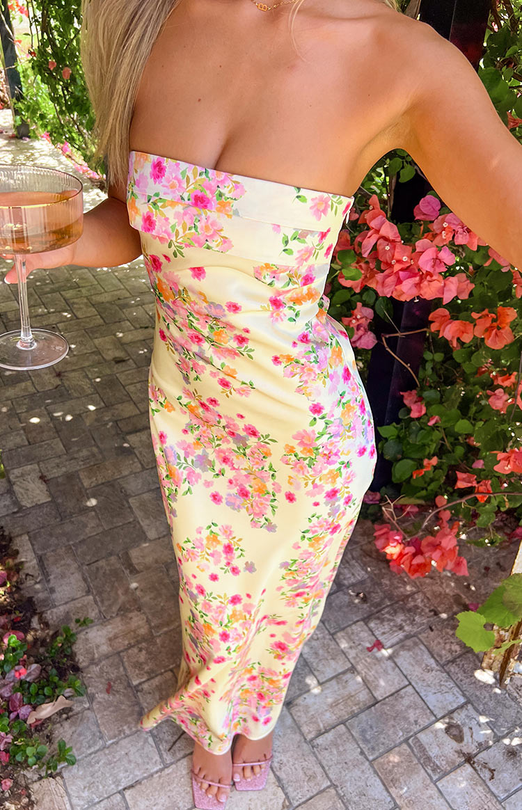 Gabriella Yellow Floral Maxi Dress