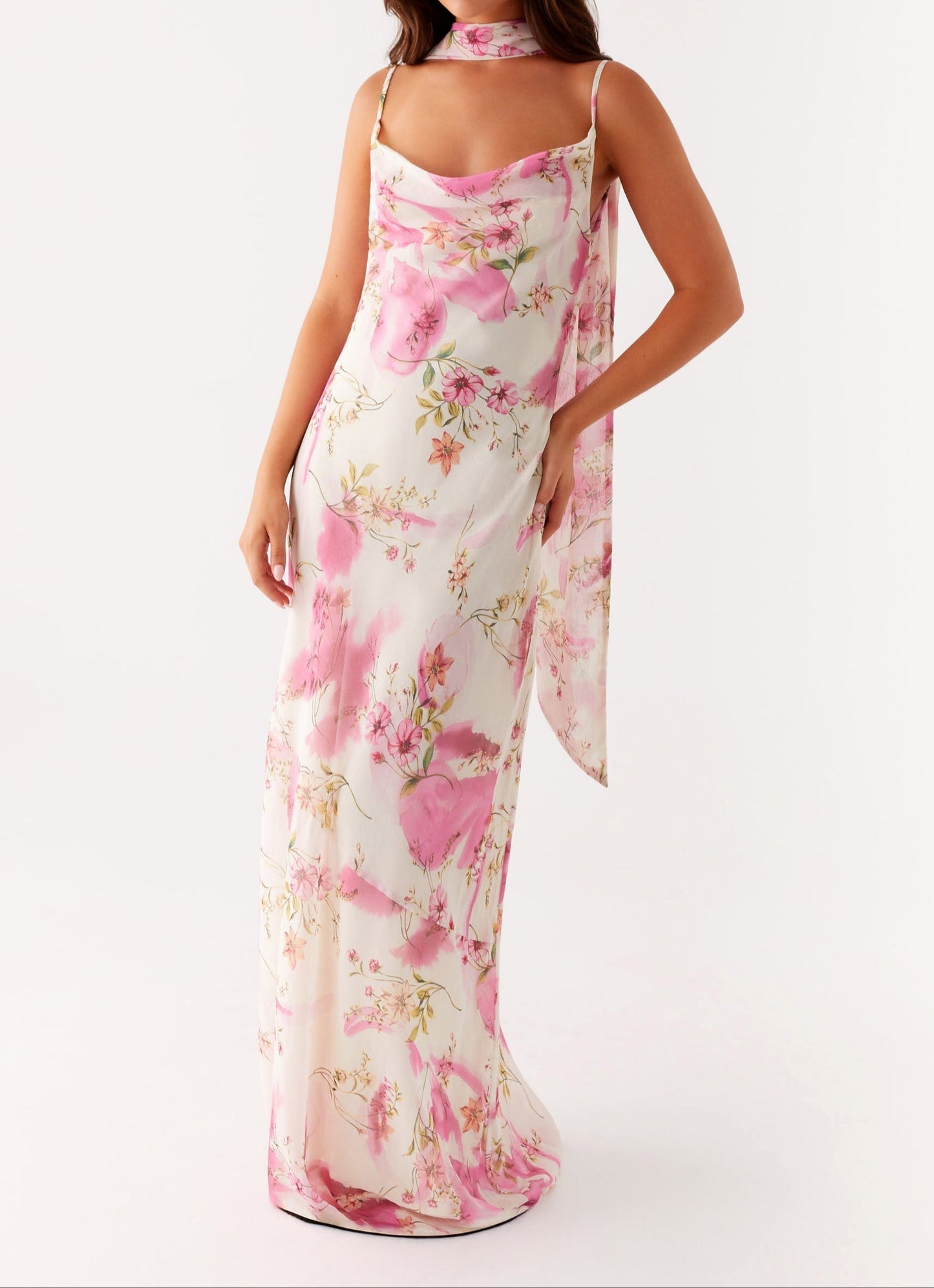 Orsola Maxi Dress – Ivory Floral Print