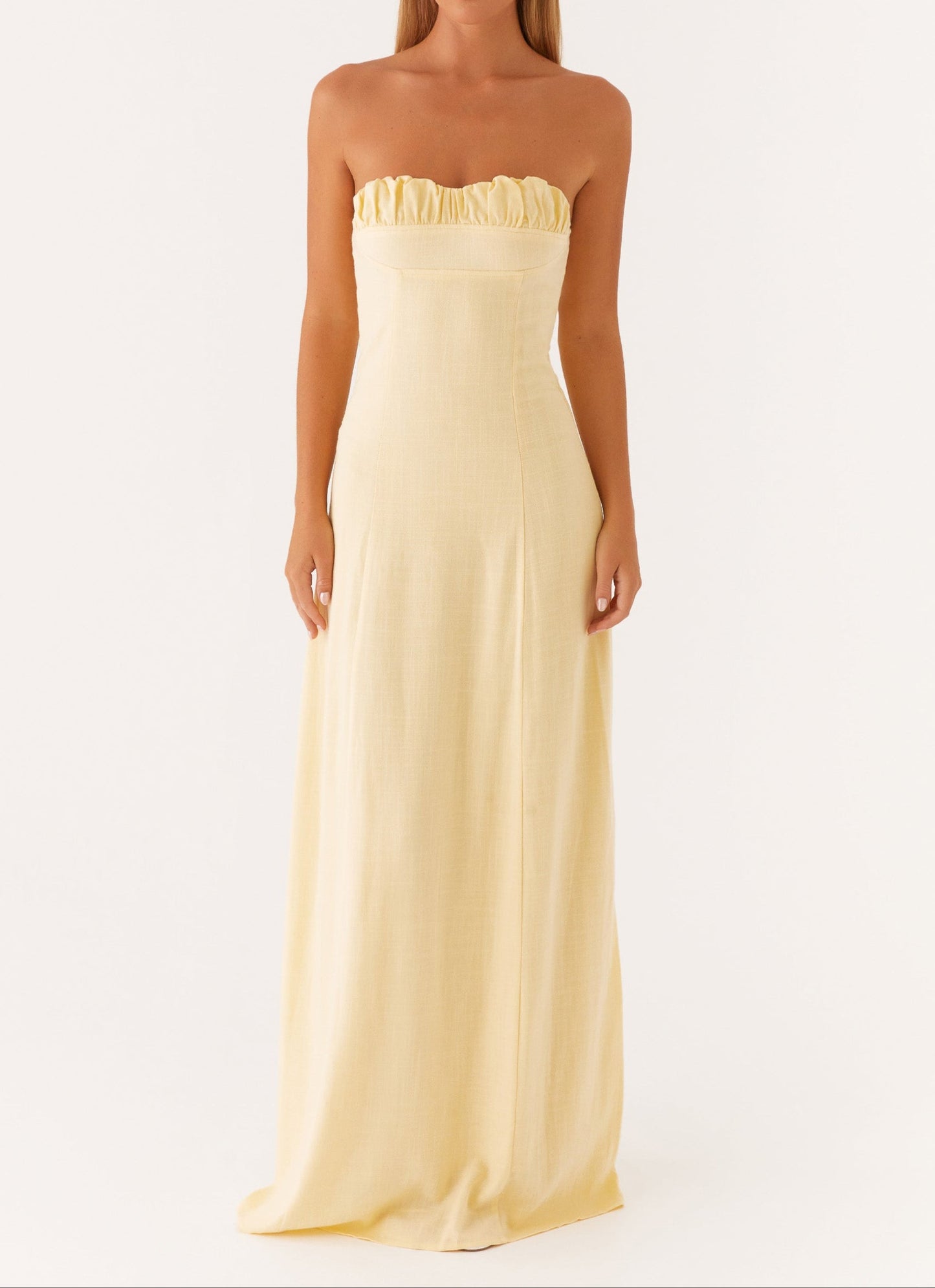 Jaquetta linen maxi dress – yellow