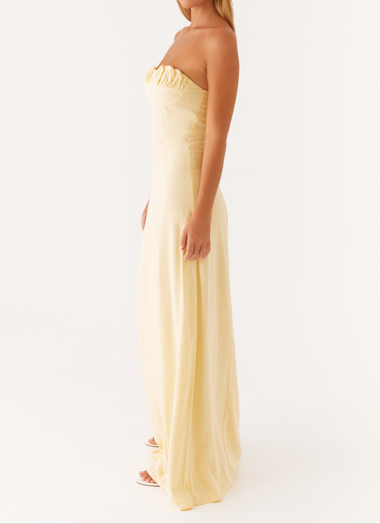 Jaquetta linen maxi dress – yellow