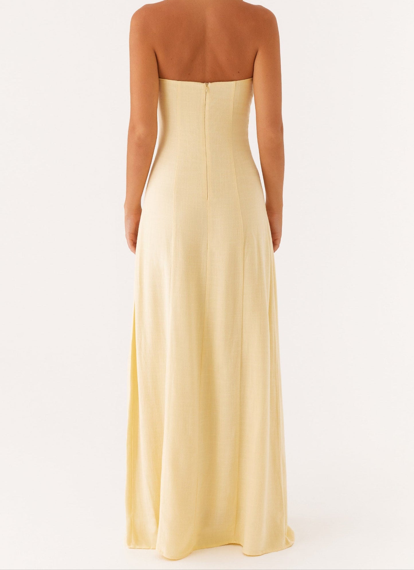 Jaquetta linen maxi dress – yellow