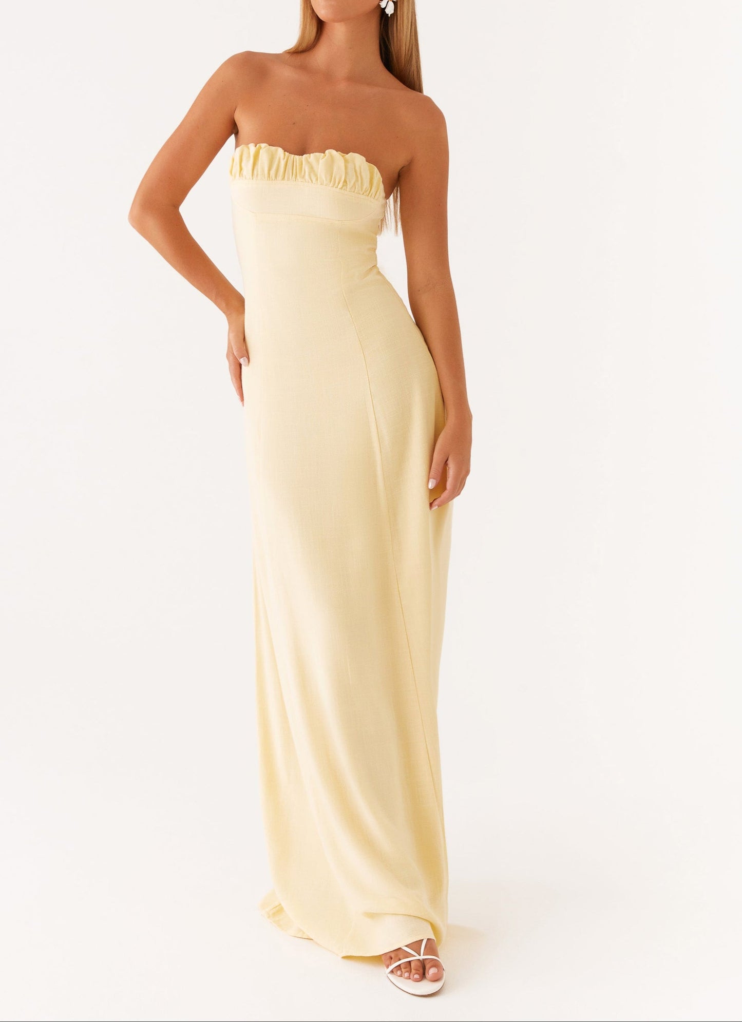 Jaquetta linen maxi dress – yellow