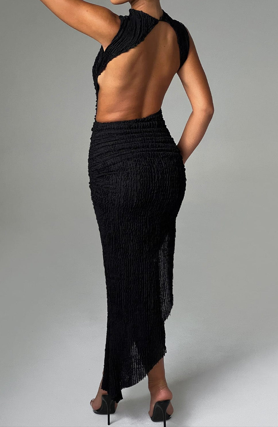 Lavanda Midi Dress – Black