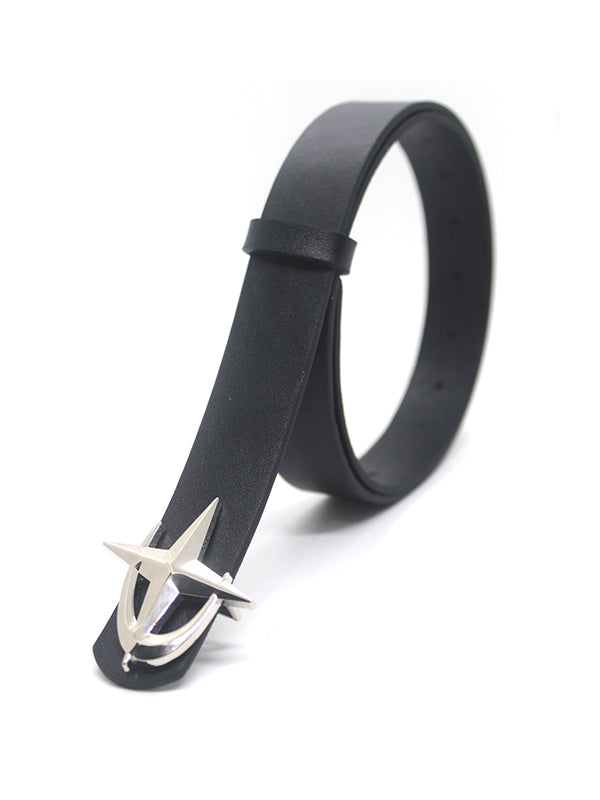 Multicolored Y2k street star moon belt with buckle