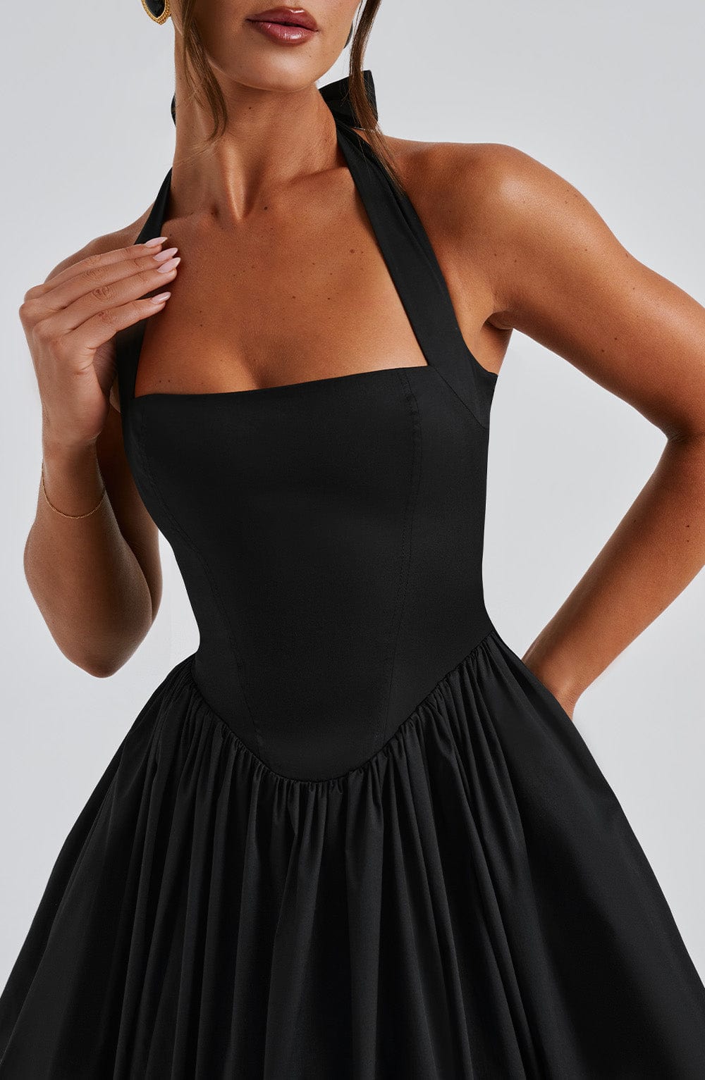 Nicole Midi Dress - Black