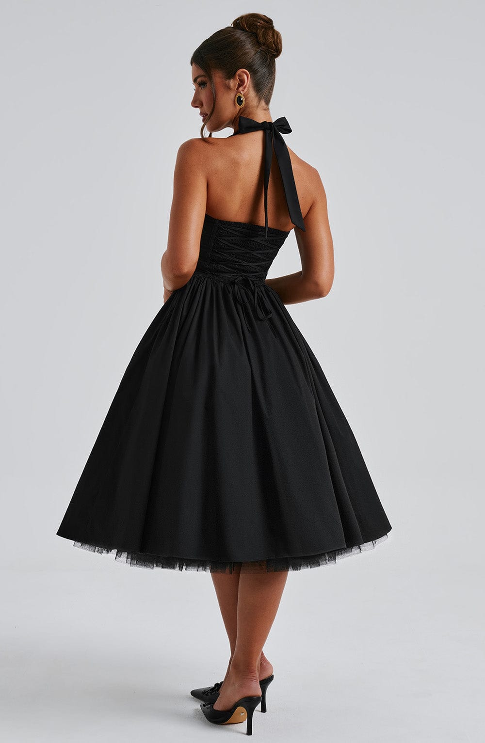 Nicole Midi Dress - Black