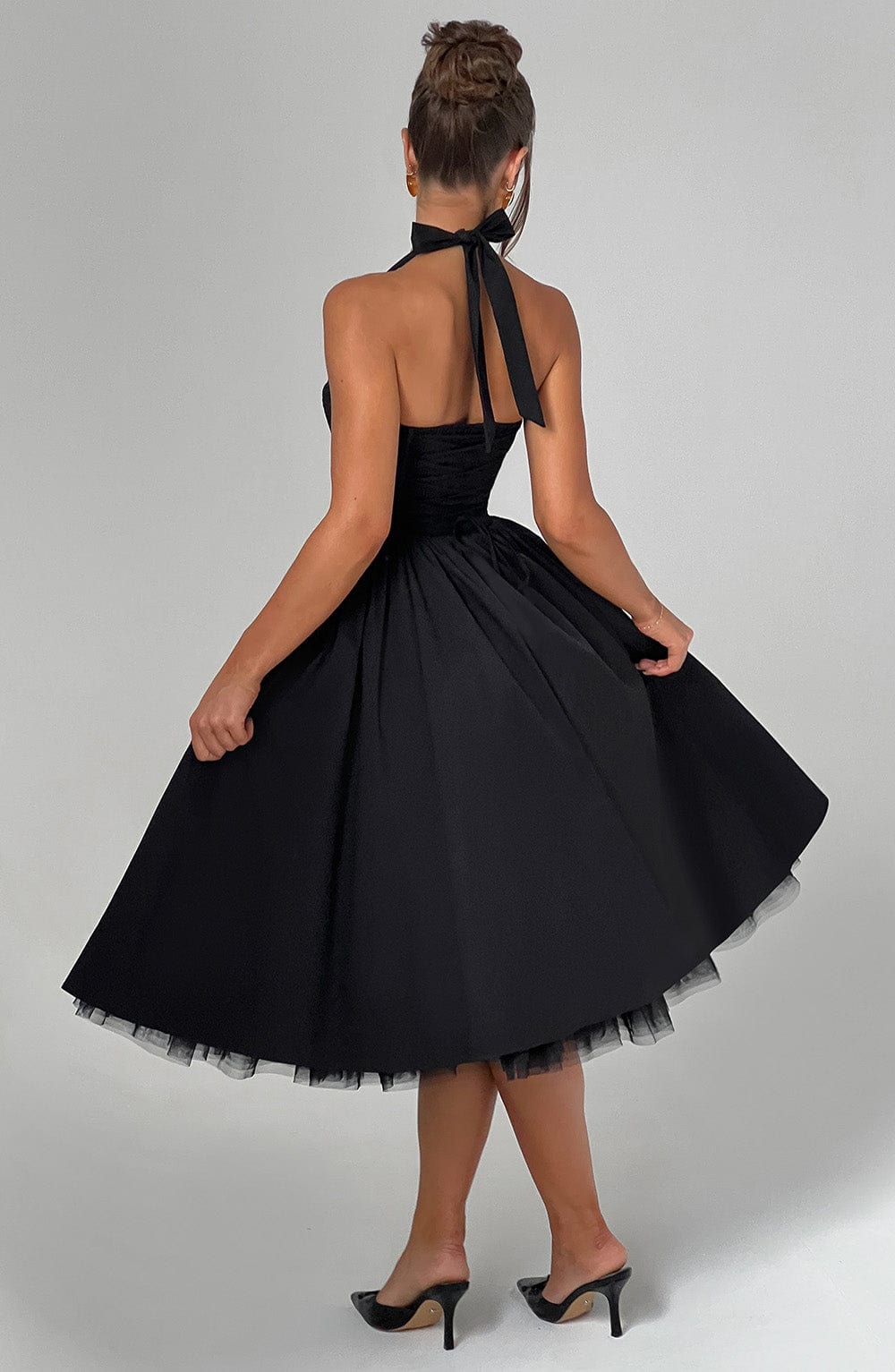 Nicole Midi Dress - Black