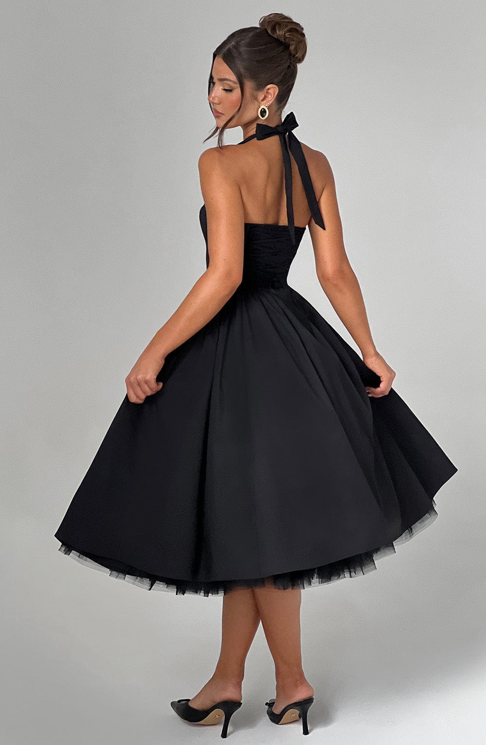 Nicole Midi Dress - Black