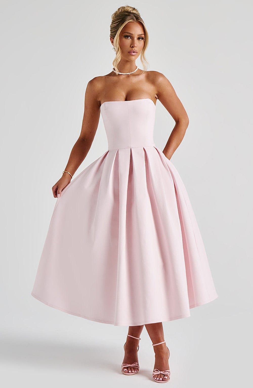 Elena Midi Dress - Blush