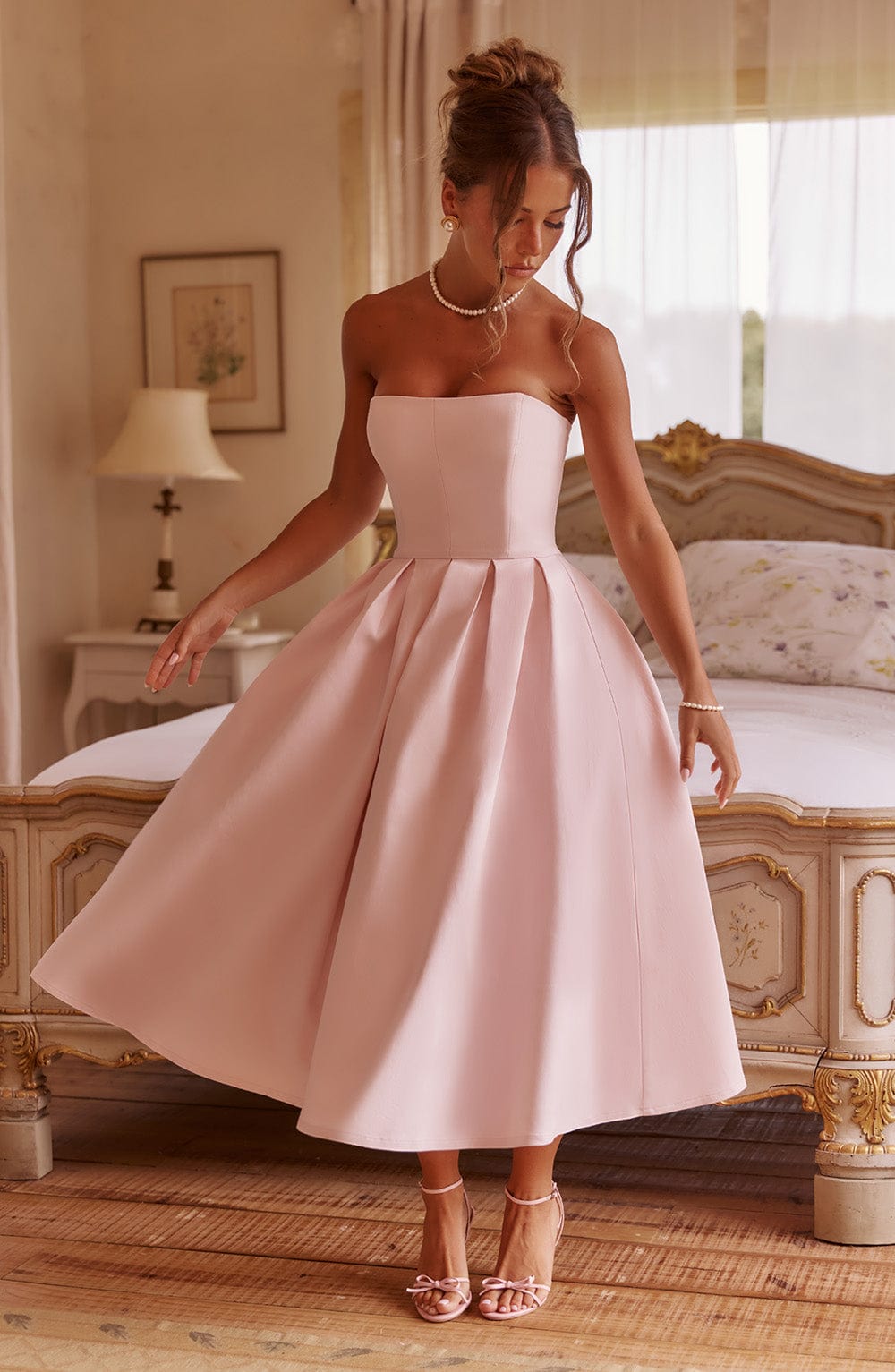 Elena Midi Dress - Blush