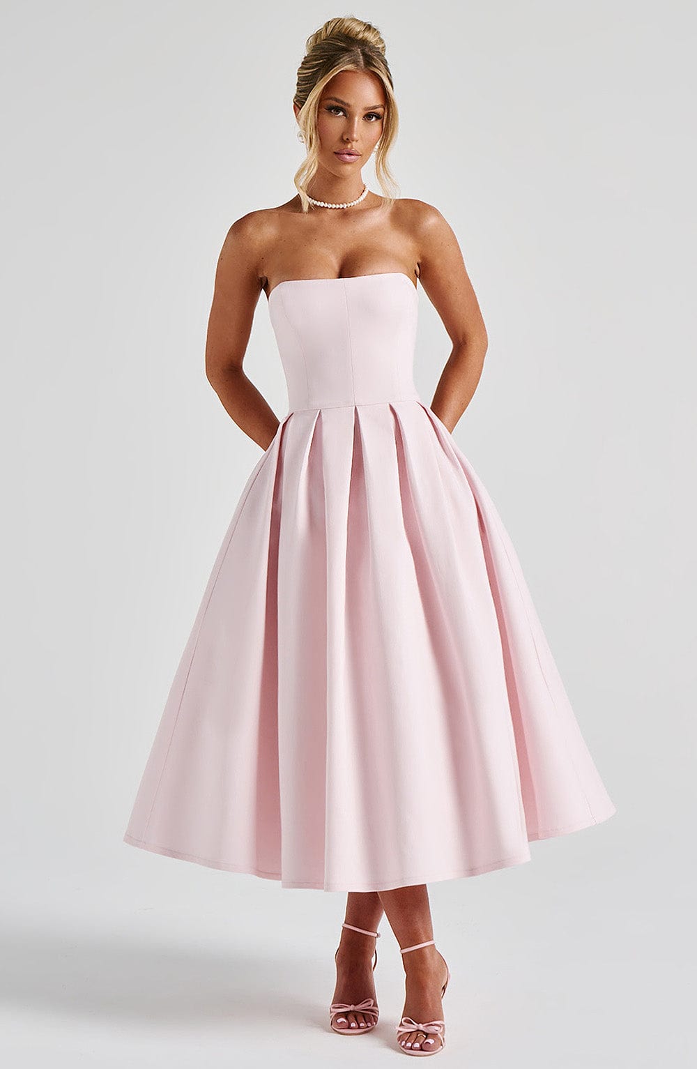 Elena Midi Dress - Blush