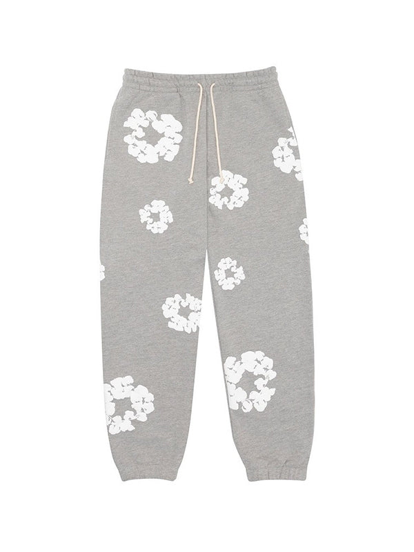 Multicolored 2000s floral print sweatpants