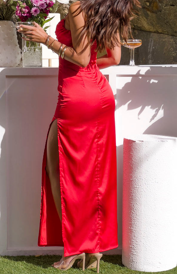 Zoe Rotes Maxikleid