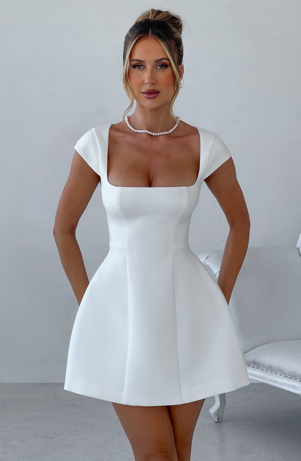 Gala mini dress - ivory