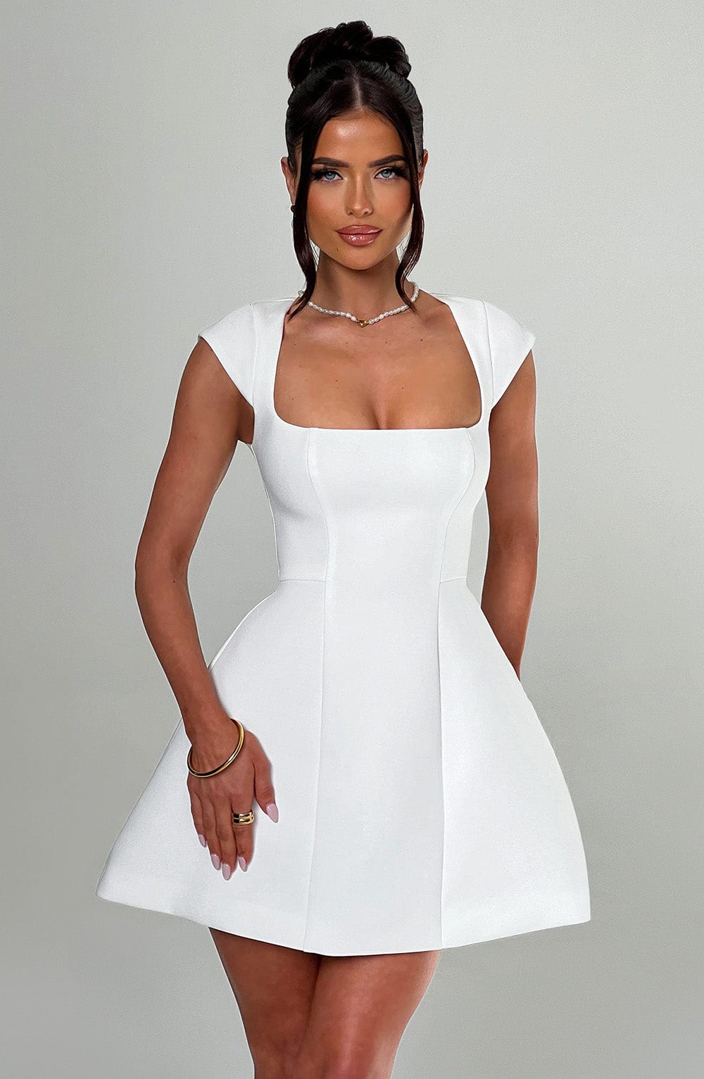 Gala mini dress - ivory