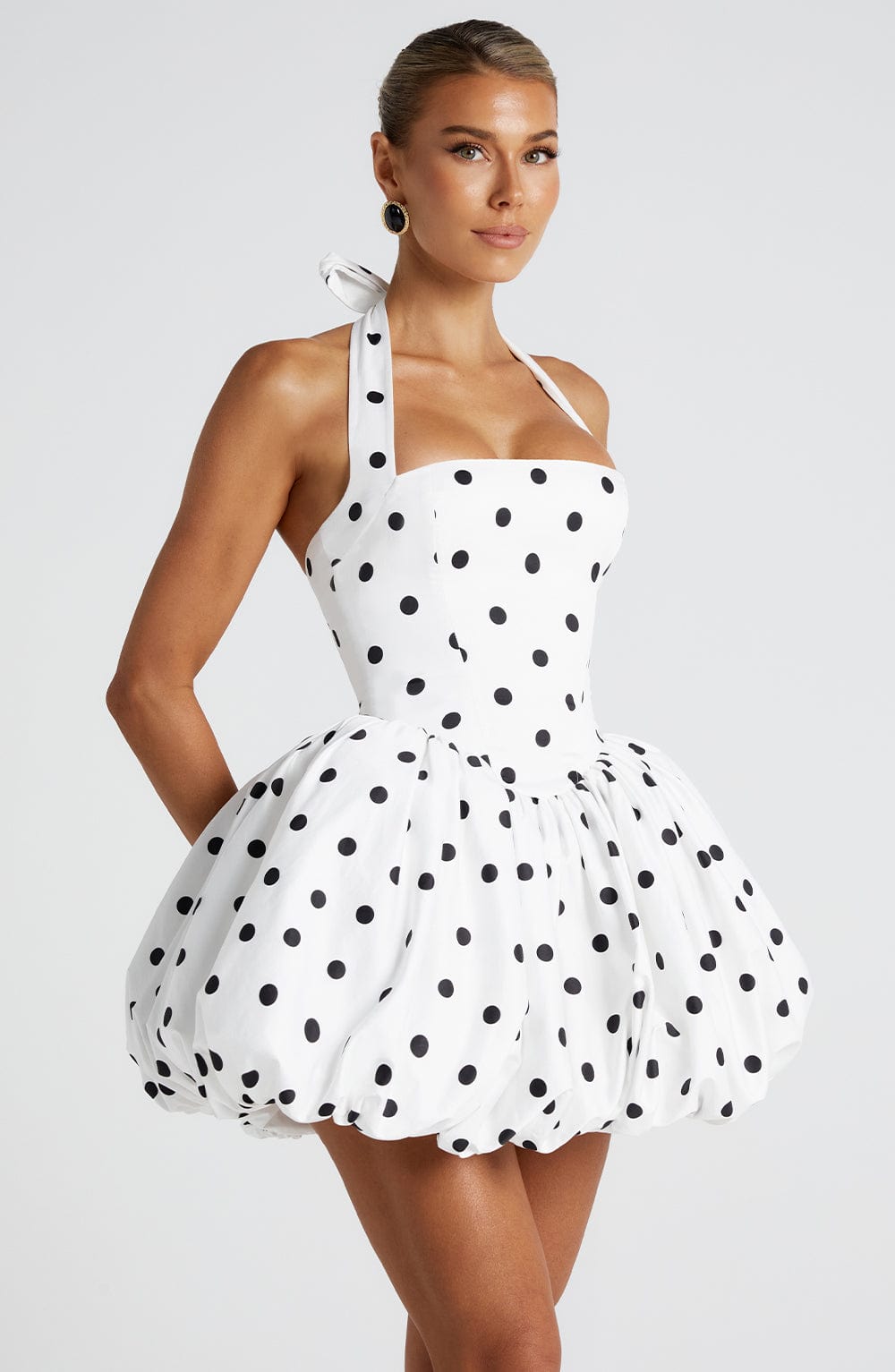Berta mini dress - black dotted