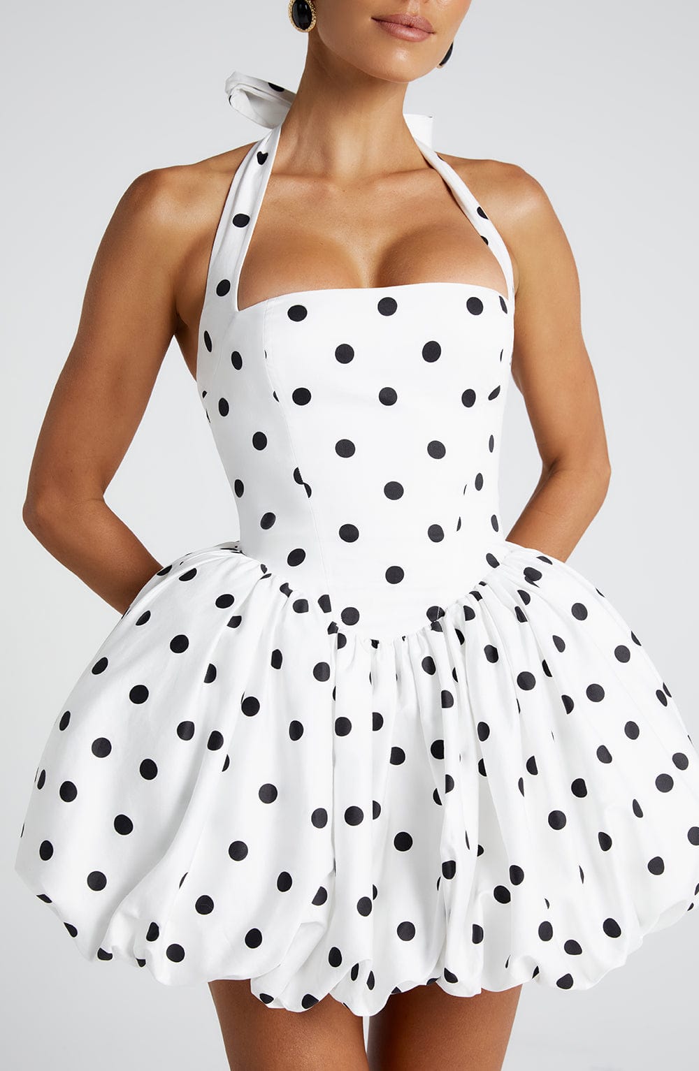 Berta mini dress - black dotted