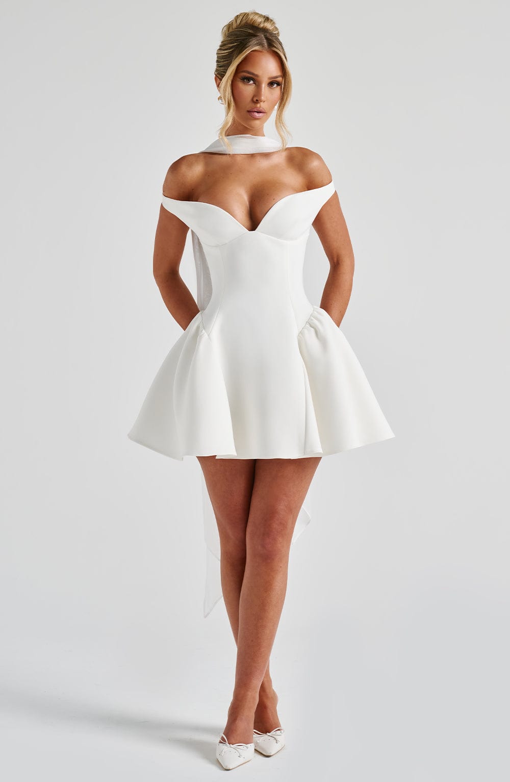 Claudia mini dress - ivory