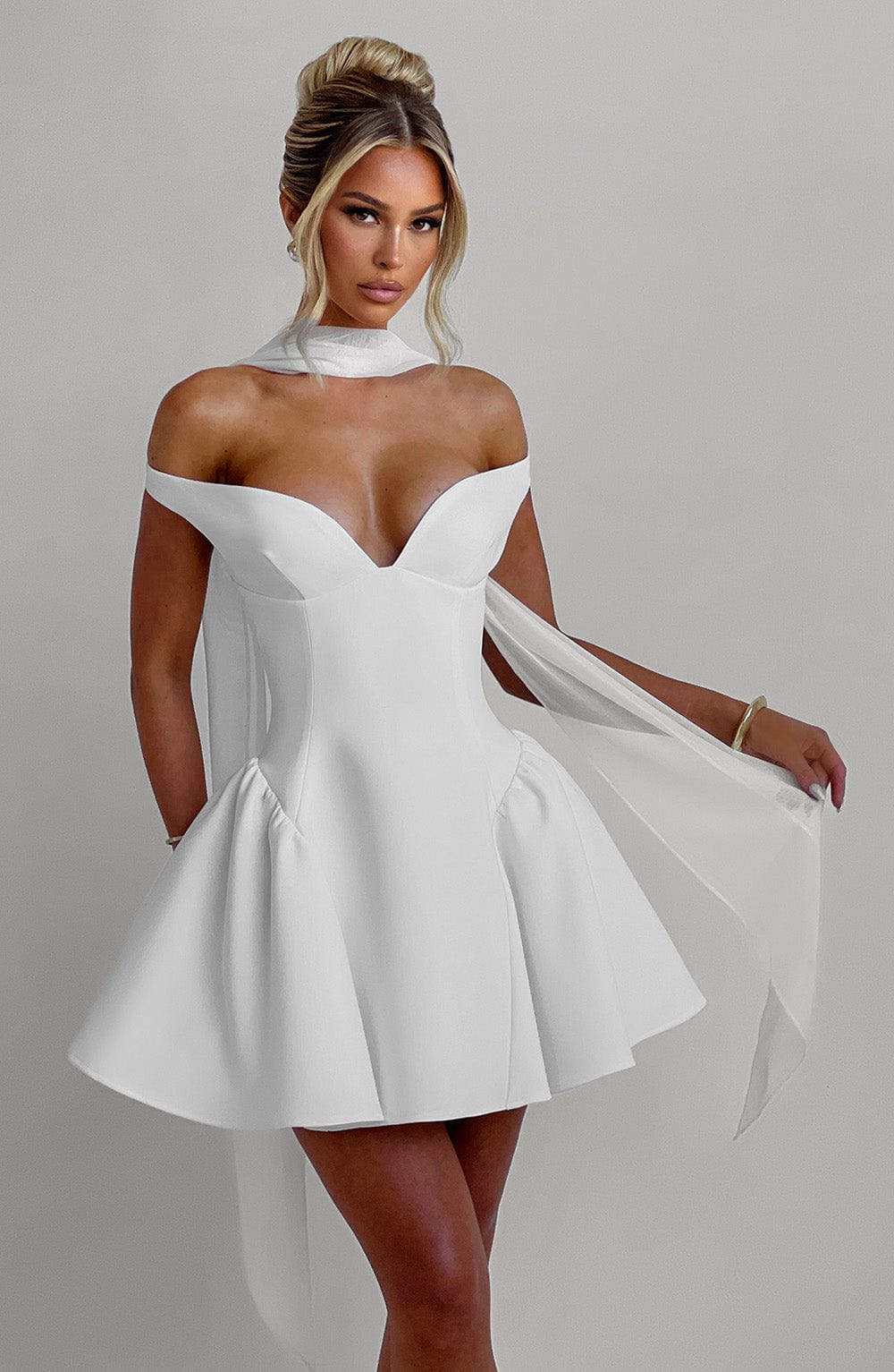 Claudia mini dress - ivory