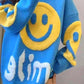 Y2K Smile Print Thick Loose Sweatshirt 