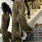 Y2k leopard baggy boyfriend jeans