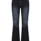 Dark faded low waist vintage flared jeans