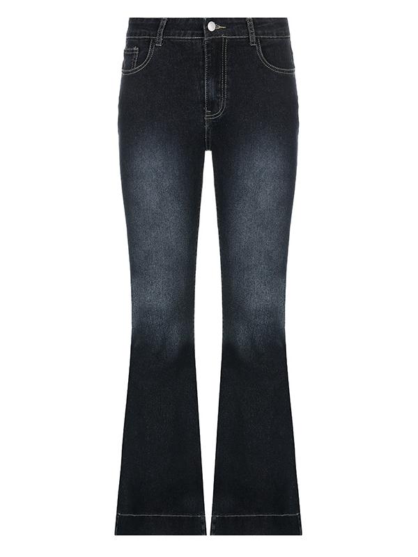 Dark faded low waist vintage flared jeans