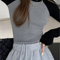 Raglan sleeve rib crop top