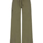 Green cargo trousers with straight legs and pockets