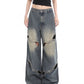 Deconstructed Faded Baggy Boyfriend Jeans