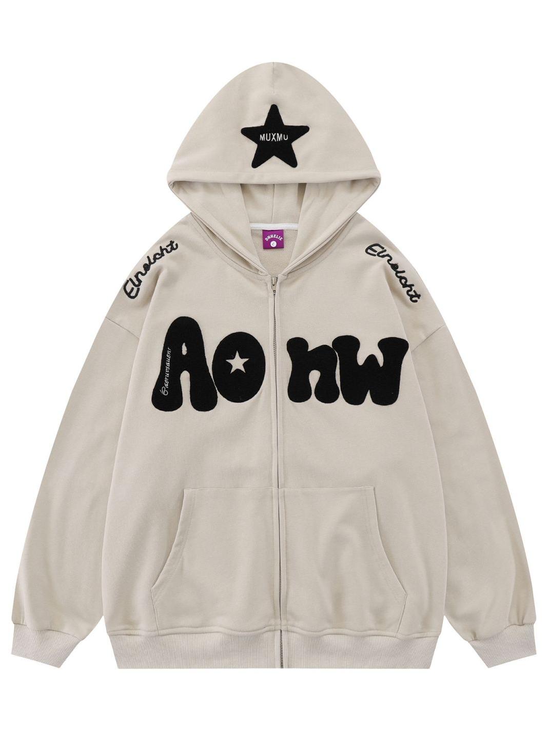 Oversize Hoodie with Y2K Print