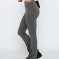 Basic high waist flared trousers