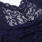 Vintage Dark Blue Lace Short Sleeve Top