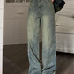 Vintage baggy boyfriend jeans with faded effect