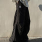 Vintage piping wide leg parachute trousers