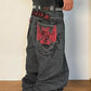 Black American Retro Hiphop Boyfriend Jeans