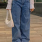 90s Dark Blue Loose Baggy Boyfriend Jeans with Low Waist