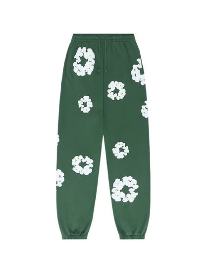 Multicolored 2000s floral print sweatpants