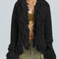 Plain Classic Cardigan with Tassels and Insert