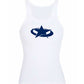 White Y2K Stretch Knit Star Camisole