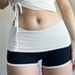 Sporty contrast shorts with low waist