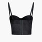 Basic mesh bustier top with underwire